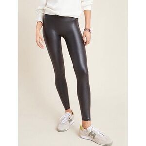 SPANX Faux Leather Tights Leggings Black size Large